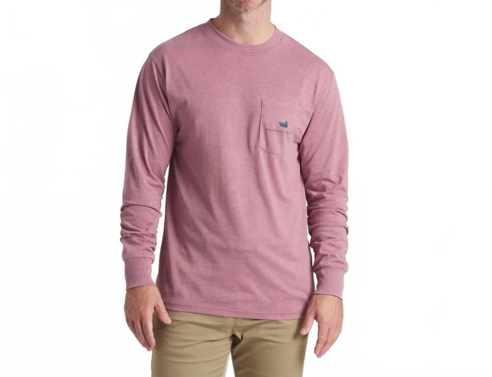 NEW SOUTHERN MARSH seawash authentic long sleeve tee in wine